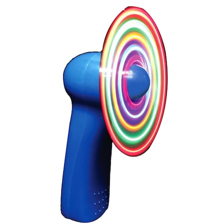 Endless Games Portable Light Up Mini Cooling Fan with Blue Handle Battery Operated for Hot Weather EN3342614